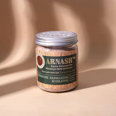 Arnash Ayurvedic Bath Salt: Arjuna-Ashwagandha Himalayan Bath Immersion Bath Salt A. Modernica Naturalis