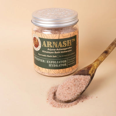 Arnash Ayurvedic Bath Salt: Arjuna-Ashwagandha Himalayan Bath Immersion Bath Salt A. Modernica Naturalis