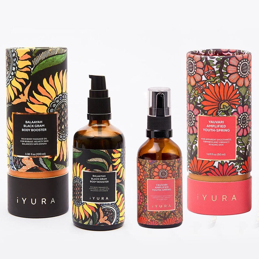 Black Gram Face & Body Duo - Best Ayurvedic Moisturizers for Dry Skin Beauty set iYURA 