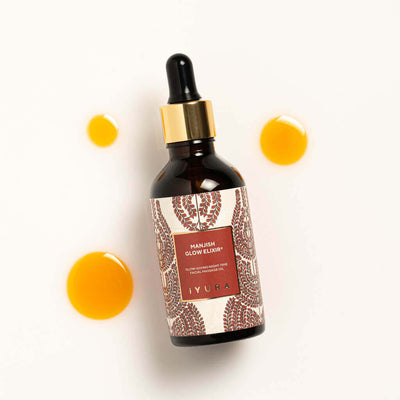 Manjish Glow Elixir - Ayurvedic Night-Time Face Oil - Natural Moisturizer for Healthy Skin Night-time face oil iYURA